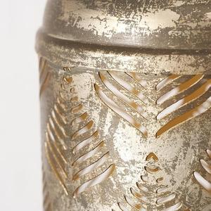 Linternas de velas de celosía de Metal hechas a mano con hojas, tarros de velas y votivos decorativos marroquíes para Navidad Interior de oro Shabby Chic - Product Image 6