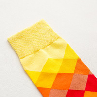 Chaussettes habillées à motif Argyle personnalisées en gros, chaussettes en coton bleu dégradé pour hommes et femmes, fabrication OEM, approvisionnement direct d'usine