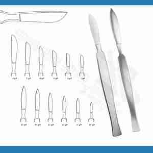 Sharp 15cm 35mm couteau de dissection dentaire manuel en acier inoxydable Instrument chirurgical Instruments chirurgicaux dentaires Fig. 1 métal - Product Image 3