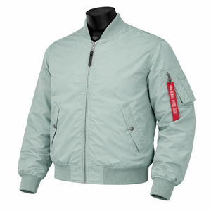 Chaqueta Bomber de Lona para Hombre, Cuello Alto, Logotipo Frontal, OEM, Resistente al Viento, Transpirable, Precio Económico, Venta al Por Mayor - Product Image 3
