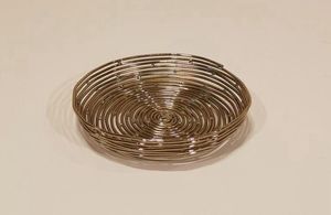 Elegant <b>Set</b> of 2 Golden Wire Metal Serving <b>Bowls</b> Unique Platter for Weddings Hotels Parties - Product Image 2