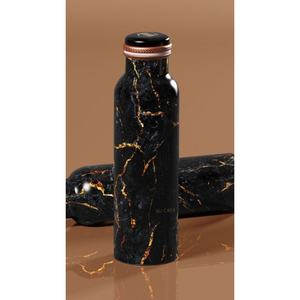 White Color Mandala Design Printed Pure <b>Copper</b> <b>Water</b> <b>Bottle</b> for Ayurvedic Health Benefits Leak Proof & Durable Design - Product Image 2