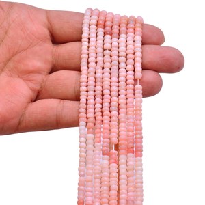 Perles rondes facettées en opale rose AAA 4 mm-5 mm, opale rose naturelle multicolore, pierre semi-précieuse, perles en vrac pour la fabrication de bijoux - Product Image 1