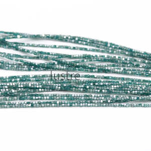 Natural Blue Diamond <b>Cube</b> Beads Faceted AAA Diamond Gemstone Strand 38cm Wholesale Jewelry Making Supplies 0.40 mm hole custom - Product Image 2