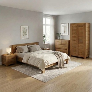 Camas de madera de teca de primera calidad hechas en Indonesia, duraderas, ecológicas, de larga duración, cama tamaño King, juegos de muebles de dormitorio minimalistas - Product Image 1