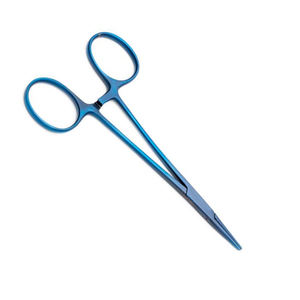 Fórceps hemostáticos rectos para mosquitos de 9,5 cm con revestimiento de titanio azul, acero de Metal Dental quirúrgico de grado Industrial, OEM personalizable - Product Image 4