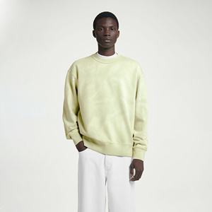 Venta al por mayor de sudaderas de lavado ácido de cuello redondo de lana de peso pesado Vintage para hombre de gran tamaño para la venta de algodón lavado ácido sudaderas Oem - Product Image 3