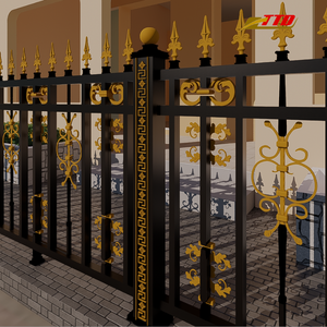 Vietnam Supplied Durable Wrought Iron <b>Fence</b> with <b>Privacy</b> Panels Outdoor Yard <b>Fence</b> Metal Posts Made in Vietnam - Product Image 2