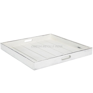 Ensemble de plateaux en bois de luxe de couleur naturelle élégante avec une forme ronde élégante et un design contemporain parfait pour se divertir - Product Image 3