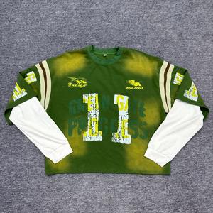 Camisetas Personalizadas de Corte Cuadrado, Estilo Holgado, de Algodón 100%, 300 GSM, Lavado Ácido, Hombros Caídos, Doble Capa, para Hombre - Product Image 4