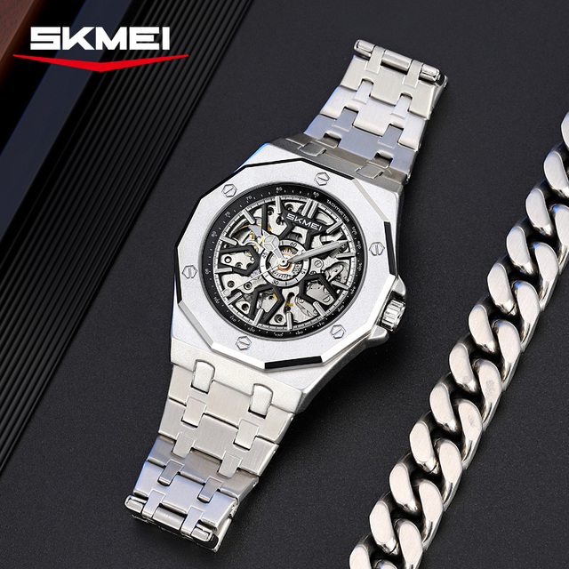 High Quality Luxury Fashion Simple Antique Mechanical Movement Business Men Watch Zinc Alloy Case Stainless Steel 3ATM Pointer