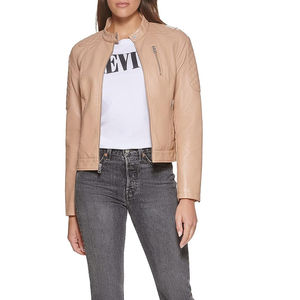 Ropa de moda Chaqueta de cuero para mujer Mejor precio Chaqueta de cuero para mujer Venta caliente Chaqueta de cuero para mujer Logo Estilo callejero al por mayor - Product Image 3