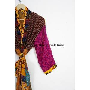 Kimono de Seda para Fiesta, Ropa de Casa para Mujer, Multicolor, Suave, Túnica Larga, Talla Única, Estilo Informal, Verano, Floral, Transpirable, Secado Rápido - Product Image 3