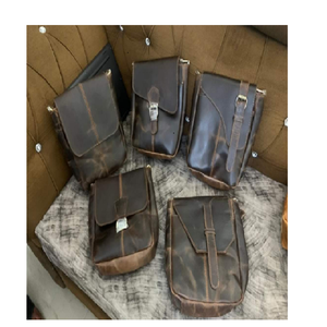 Sac bandoulière vintage en cuir véritable pour homme, sac messager artisanal en toile, sac à bandoulière pour voyage, bureau, usage quotidien - Product Image 3