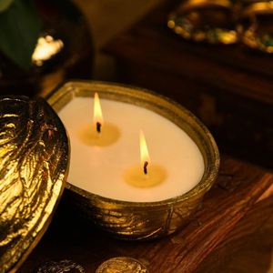 Bougie décorative en forme d'amande dorée en métal Offre Spéciale pour la décoration de la maison de restaurant de mariage à bas prix - Product Image 5