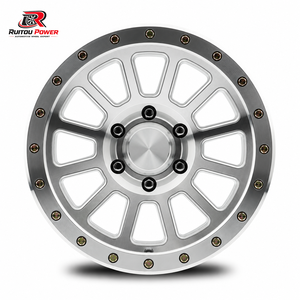 Rines Forjados Beadlock Plateados Brillantes Personalizados de 8.5J-10J para Todoterreno, Camionetas y SUV, de 17, 18 y 20 Pulgadas, 6x127, 6x139.7, de Aleación - Product Image 3