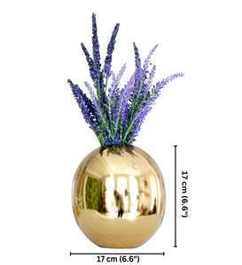 แจกันดอกไม้โลหะสีทองสไตล์แฟนซีสำหรับตกแต่งบ้านและห้องนั่งเล่นแจกันเหล็กโบราณ - Product Image 3