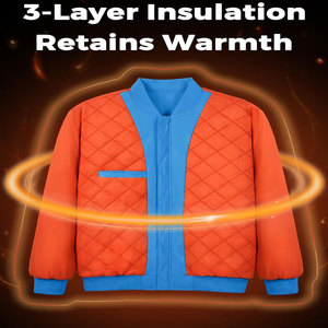 <b>Mens</b> 100% polyesterLightweight Windproof <b>Bomber</b> <b>Jacket</b>-High Quality Loose Fit Casual Style Stand Private Label OEM Services - Product Image 5