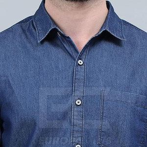 Camisa de Mezclilla para Hombre, Última Moda, Personalizada, de Buena Calidad, Manga Larga, Corte Ajustado - Product Image 6