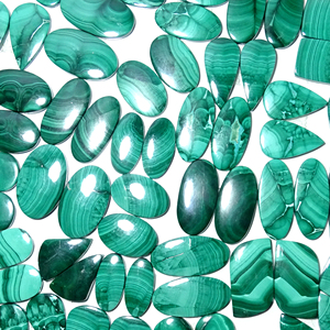 อัญมณี Malachite หลวมอัญมณี Malachite Cabochon อัญมณีหลวมสำหรับนักออกแบบเครื่องประดับ - Product Image 2