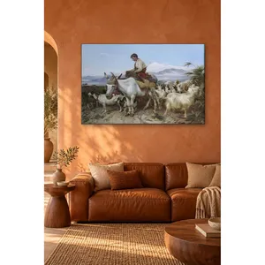 Fida Richard Ansdell Retour à la maison avec le bétail de chèvres, impression sur toile - Product Image 2