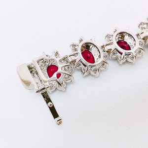 Bracelet de luxe en zirconium cubique, bracelet CZ à la mode, bijoux pour femmes hommes enfants. Cuivre/Laiton/Argent, Fête, Bal - Product Image 2