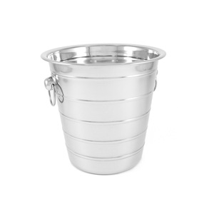 Cubo de hielo de metal sólido con diseño único para hotel, cuchara de hielo de metal de tamaño personalizado y cubo enfriador para el hogar y la cocina - Product Image 3