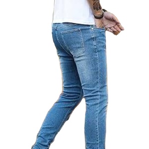 Factory Direct Sales of European and American Men's High Waist Stretch Straight Casual Jeans Distressed Wash - Product Image 3
