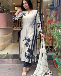 Stylish Long Sleeve Printed <b>Kurti</b> with Matching Dupatta for Ladies With Modern Fashion and Casual Wear Appeal at Best Prices - Product Image 6