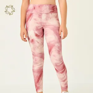 Tie dye kids leggings eco-friendly children Joggers Bamboo spandex baby leggings pants infant organic leggings