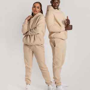 Conjunto de Sudadera con Capucha y Pantalones Deportivos Unisex de Invierno de Alta Calidad, 100% Algodón Grueso, Personalizable, de Secado Rápido y Transpirable para Hombre - Product Image 2