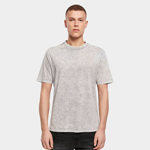 T-shirt personnalisé délavé à l'acide pour hommes 280 GSM 100% T-shirt ample en jersey de coton délavé à l'acide pour l'été - Product Image 5