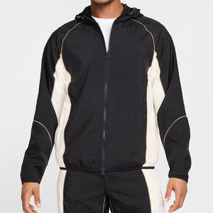 Veste de football OEM en satin vintage pour homme coupe-vent imperméable à col montant personnalisé avec logo brodé et fermeture à glissière pour l'hiver - Product Image 1