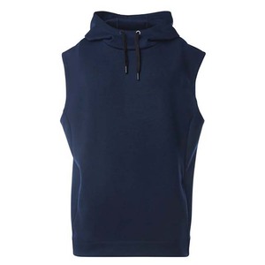 Navy Blue Color Sleeveless <b>Workout</b> Wear Pullover <b>Hoodie</b> For Men's Clothing Cheap Price Low MOQ - Product Image 6