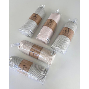 Round Cylindrical Clear <b>PVC</b> Packaging Bag for Fitted <b>Sheets</b> Linens Luxury Towel Roll Gift Pouch with Ribbon Tie Custom Packaging - Product Image 1