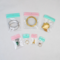 Sacs en EVA à fermeture éclair avec trou de suspension, transparents, pour emballage de bijoux, pochettes refermables en EVA pour boucles d'oreilles, colliers, bagues - En stock