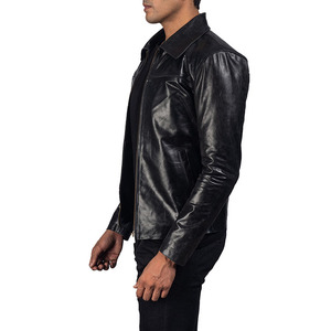 Vestes d'hiver à col montant imprimées et personnalisées pour hommes, dernière conception, veste en cuir pour hommes, vente directe d'usine - Product Image 5