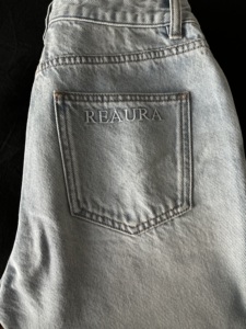 กางเกงยีนส์แฟชั่นทรงหลวมสำหรับผู้หญิง, กางเกงยีนส์ยืดขากว้างทรงตรงสำหรับผู้หญิงผ้าฝ้าย - Product Image 2