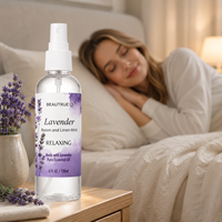Vente en gros de brumes aromatiques à la lavande personnalisées avec étiquette privée, huiles essentielles pures, parfum floral sucré, aide au sommeil, spray pour oreiller