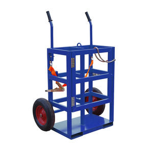 औद्योगिक डबल-व्हील ट्रॉली प्लेटफॉर्म ट्रक अनुकूलन धातु गैस सिलेंडर ट्रॉली गोदाम के लिए - Product Image 2