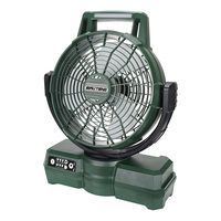 Ventilateur électrique oscillant automatique de 12 pouces avec lumière, vent puissant, 3 pales rotatives, batterie au lithium 2500 mAh, commande par bouton, pour voiture et extérieur