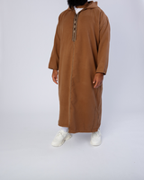 Djellaba marocaine pour hommes, vêtement islamique traditionnel, Thobe à capuche, Gandoura, confortable, élégante, tenue arabe modeste, en soie, faite à la main