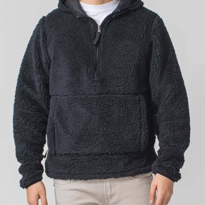 Sweat à capuche en polaire Sherpa de haute qualité avec pull ultra doux et chaud à fermeture éclair, parfait pour les activités d'hiver et de plein air - Product Image 4