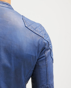 Veste en cuir professionnelle de haute qualité pour hommes Veste en cuir de mouton pour hommes vente en gros - Product Image 3