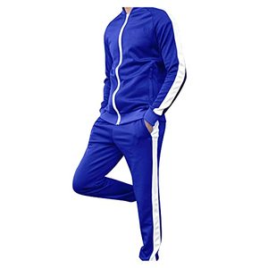Conjunto Deportivo Unisex de Dos Piezas de Alta Calidad, Peso Medio, para Otoño, Estilo Atlético, Informal, con Cremallera Completa, Transpirable, Talla Grande - Product Image 4