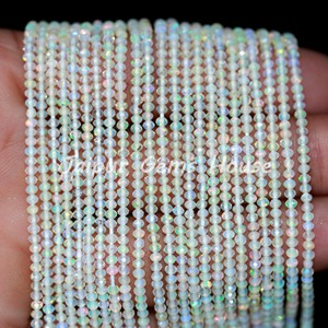 Nueva tendencia ópalo etíope forma facetada 2-2,5mm cuentas blanco llamativo Natural para la fabricación de joyas de moda para collares - Product Image 4