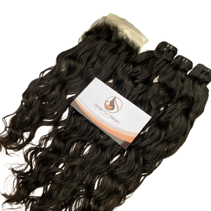 Extensiones de cabello humano con encaje Frontal de oreja a oreja, cabello virgen HD transparente de 13x4 con ondas al agua - Product Image 1