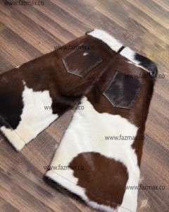 Short en cuir pour homme, couleur naturelle, vintage 100%, taille plus - Product Image 2