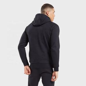 Chándal de lana de algodón 100%, patrón sólido con panel blanco, jersey con capucha, sudadera inferior para correr, conjunto de 2 piezas para invierno - Product Image 3
