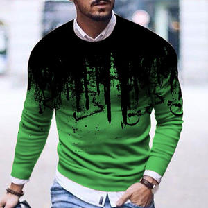 Haute qualité respirant 100% coton été t-shirt vêtements de sport à manches longues hommes réguliers gymnastique entraînement mode t-shirt - Product Image 6